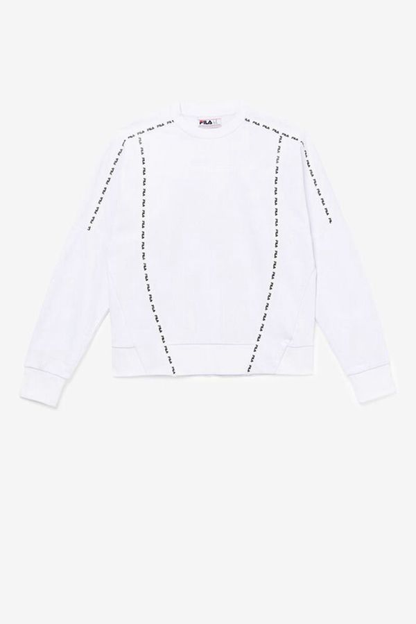 Moletons Fila Homem Branco - Fila Everzone White Crew Neck Loja Online Portugal,FGUS-04281